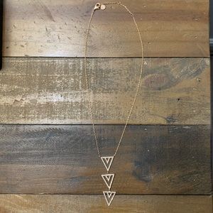 Stella & Dot Rose Gold Pave Chevron Necklace